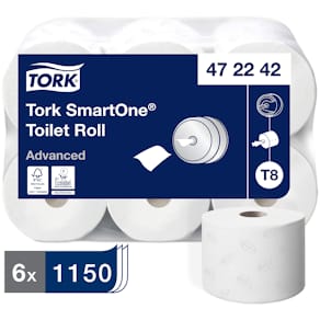 Toalettpapper TORK Smartone Advanced T8, 2-lag, 207m, 6/fp