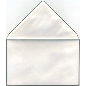 Briefumschlag RÖSSLER Trauer Ft.18, 189 x 120 mm, weiß, Seidenf. 