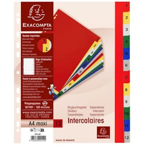 Plastregister EXACOMPTA PP A4+ 1-12 f.f