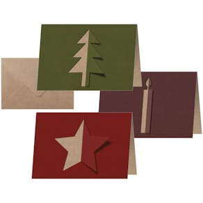 Weihnachtskarten Sigel Cut-out style, 10 Stück