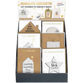 Weihnachtskarte Lichterkarte, sortiert