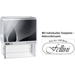 Stempelautomat COLOP Printer 60, mit Stempelplatte, Kunststoff