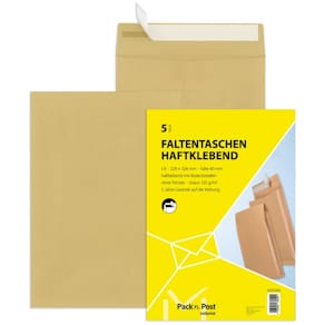 Versandtasche MAILMEDIA, C4, haftklebend, 130 g, braun