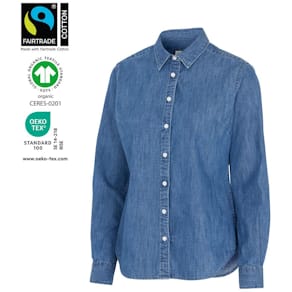 Skjorta COTTOVER Denim dam GOTS 36