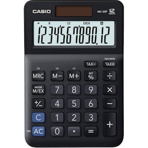 Tischrechner Casio, 12-stellig, schwarz