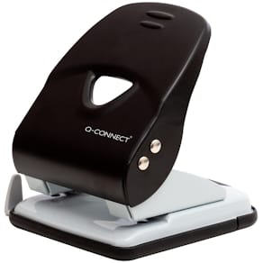 Locher Q-CONNECT, Metall, 40 Blatt, schwarz/grau