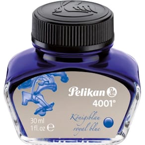 Vulpeninkt Pelikan 4001, koningsblauw, glazen fles 30 ml