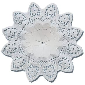 Biedermeiermanschette Demmler, 16 cm, weiß