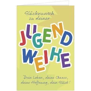 Glückwunschkarte Noname Jugendweihe, inkl. Umschlag, bunt