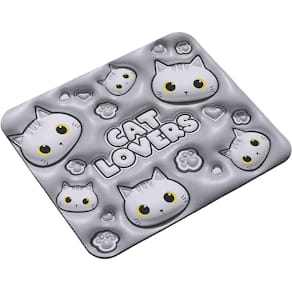 Mausmatte ITOTAL 3D Cats, weiß/grau