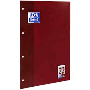 Arbeitsblock Oxford, A4, 50 Blatt, Lineatur 22, kariert, kopfgele