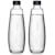 Trinkflasche Sodastream Glas Duo, transparent-schwarz, 1 l, 2 Stk