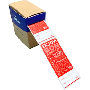 Sluitzegel-etiketten Avery, bezorgmaaltijden, met breukindicatie