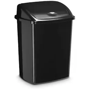 Papperskorg CEP svänglock 50L svart