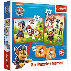 Puzzle Trefl 2in1+Memo Paw Patrol, 2 Motive