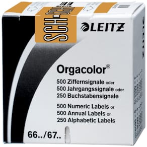 Buchstabensignal Leitz Orgacolor, SCH, 250 Stück, hellbraun, 23 x
