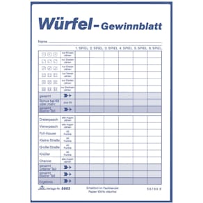 Würfelblock RNK, DIN A6, weiß, 3 x 85 Blatt