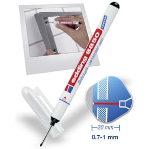 Tømrerblyant edding 8550 sort 0,7–1 mm, pk 5