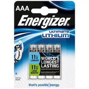 Batteri Energizer Lithium AAA, 4/fp