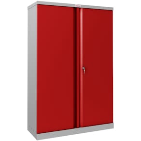 Flügeltürenschrank PHOENIX SAFE SCL1491GRK, 3 Fachböden, grau/rot