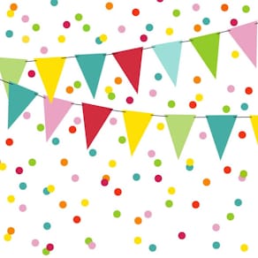 Motivserviette ATELIER Wimpelkette, 25 x 25 cm