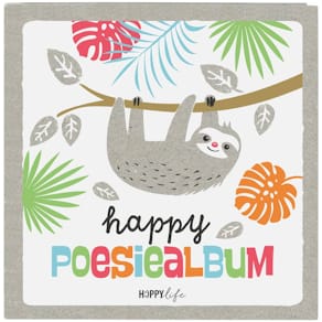 Poesiealbum Goldbuch HAPPYlife, Faultier