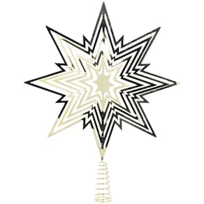 Baumspitze Metallstern, gold