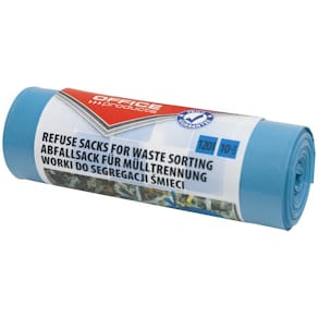 Vuilniszak Office Products, LDPE, 35 micron, 120 liter, blauw