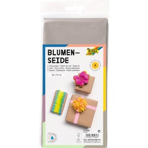 Blumenseide Folia, 50 x 70 cm, grau