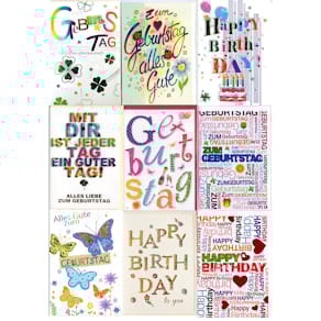 Geburtstagskarte Apollo, 10er sortiert