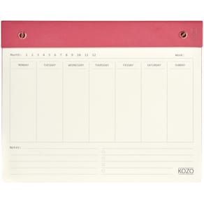 KOZO Veckoplanerare 25x20cm Premium Guava Pink