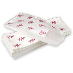 Fransk hotdog pose, hvid papir 30x70x180 mm, 1000 stk