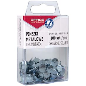Punaises, zilver, plastic ophangdoosje van 100 stuks