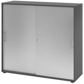 Schiebetürenschrank HAMMERBACHER 1753S RE, graphit/silber, 120 x