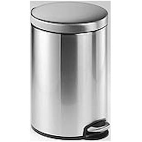 Treteimer Durable 3401, 12 l, rund, metallic silber