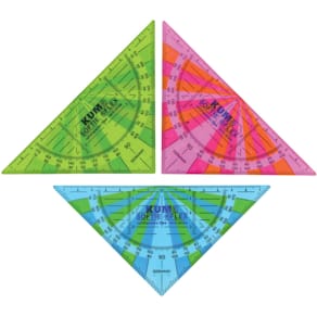 Geometriedreieck KUM, flexibel, 16 cm, sortiert