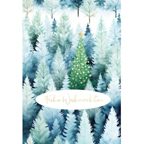 Weihnachtskarte Noname, geprägt, bunt, mit Umschlag