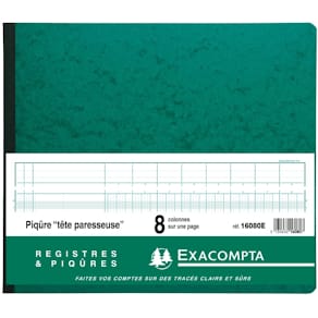 Register Exacompta, 27 x 32 cm, 8 kolommen op 1 bladzijde