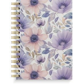 Spiralbok BURDE A5 Flowers lilla