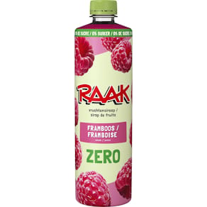 Siroop Raak framboos Zero Sugar, fles van 75 cl
