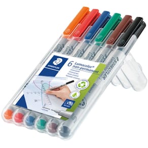 Folienstift STAEDTLER Lumocolor non-permanent, 6 Farben, SF