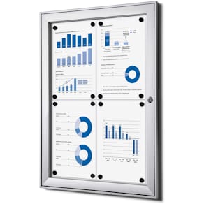 Vitrine Zonder merk, 4 x A4 (670 x 500 mm), binnen en buiten