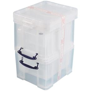 Opbergdoos Really Useful Box 35 liter, transparant, pak van 3