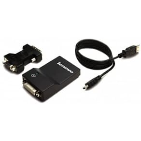 Monitor-Adapter Lenovo USB 3.0 zu DVI, 20 cm, schwarz