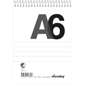 Spiralblock A6 100blad linj