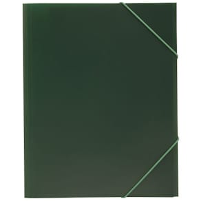 Snoddmapp PP Plast A4, 3-klaff, 30mm, Grön