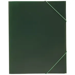 Snoddmapp PP Plast A4, 3-klaff, 30mm, Grön