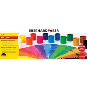 Deckfarben Eberhard Faber Malfertig, 13er-Set, 18 ml, sortiert