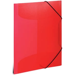 Gummizugmappe HERMA, A3, PP, transluzent/rot