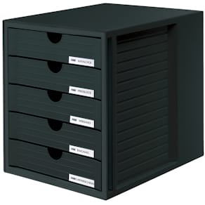 Schubladenbox HAN SYSTEMBOX, 5 Schubladen, schwarz